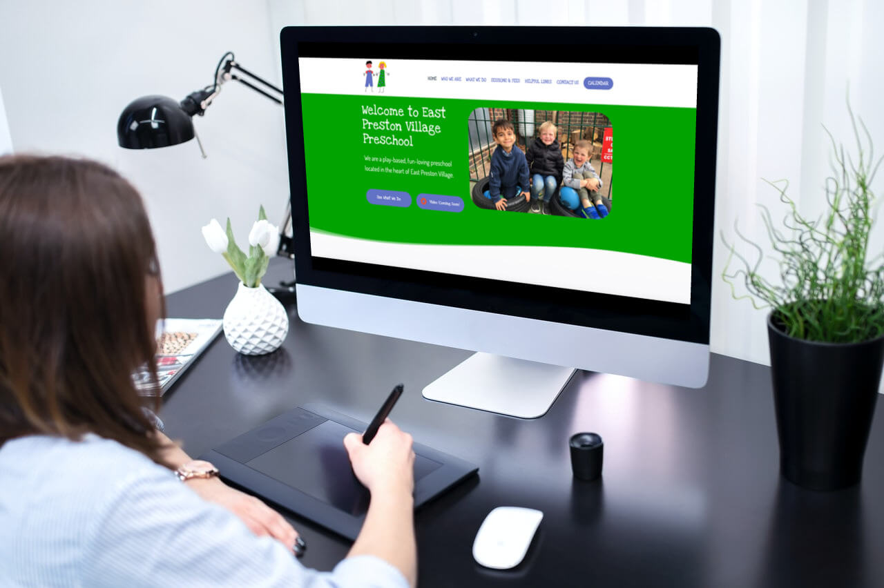 East Preston Village Preschool mock up for portfolio