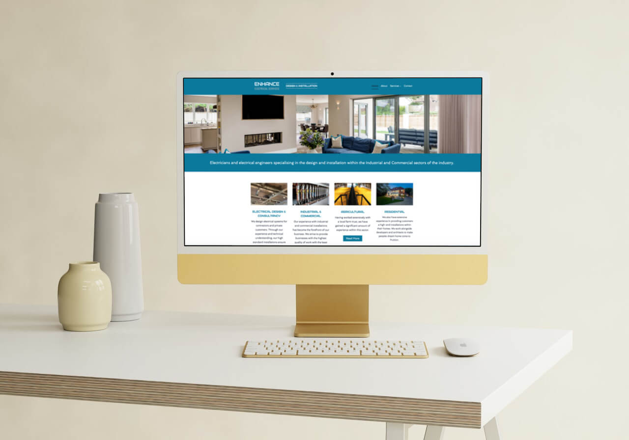 Enhance Electrical mock up image for portfolio