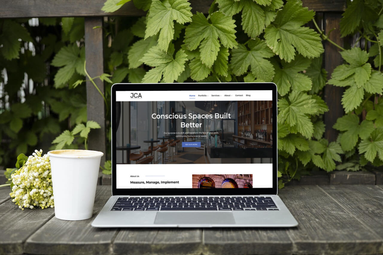 image of the website for Jca Ltd in macbook