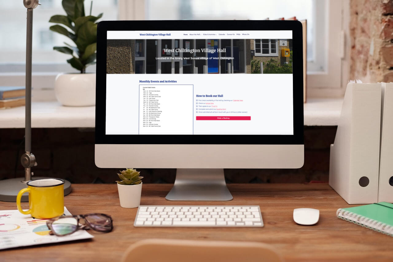 example of West Chiltington Village Hall website